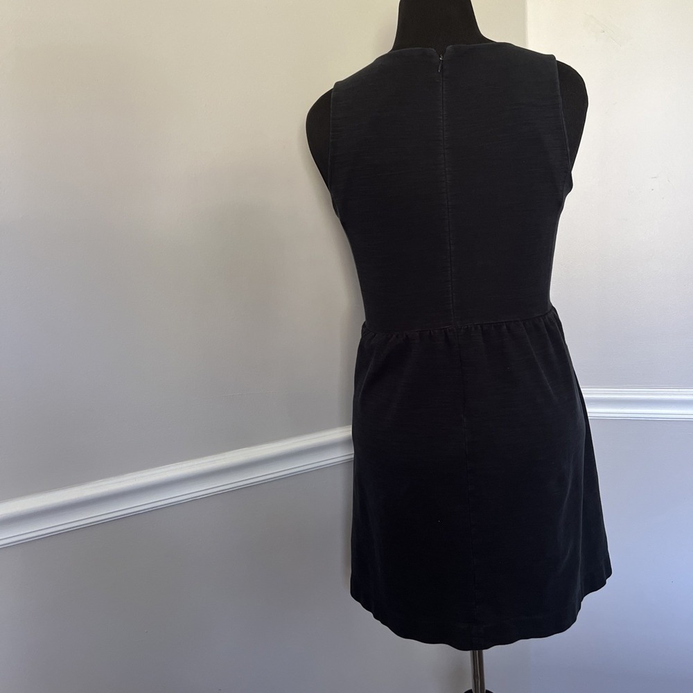 Madewell Size S Black‎ Spacedye Cotton Blend Sleeveless Midi Dress Whimsigoth - Picture 2 of 12